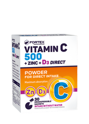 Fortex - Vitamin C 500 + Zinc + D3 Direct 30 Bustina