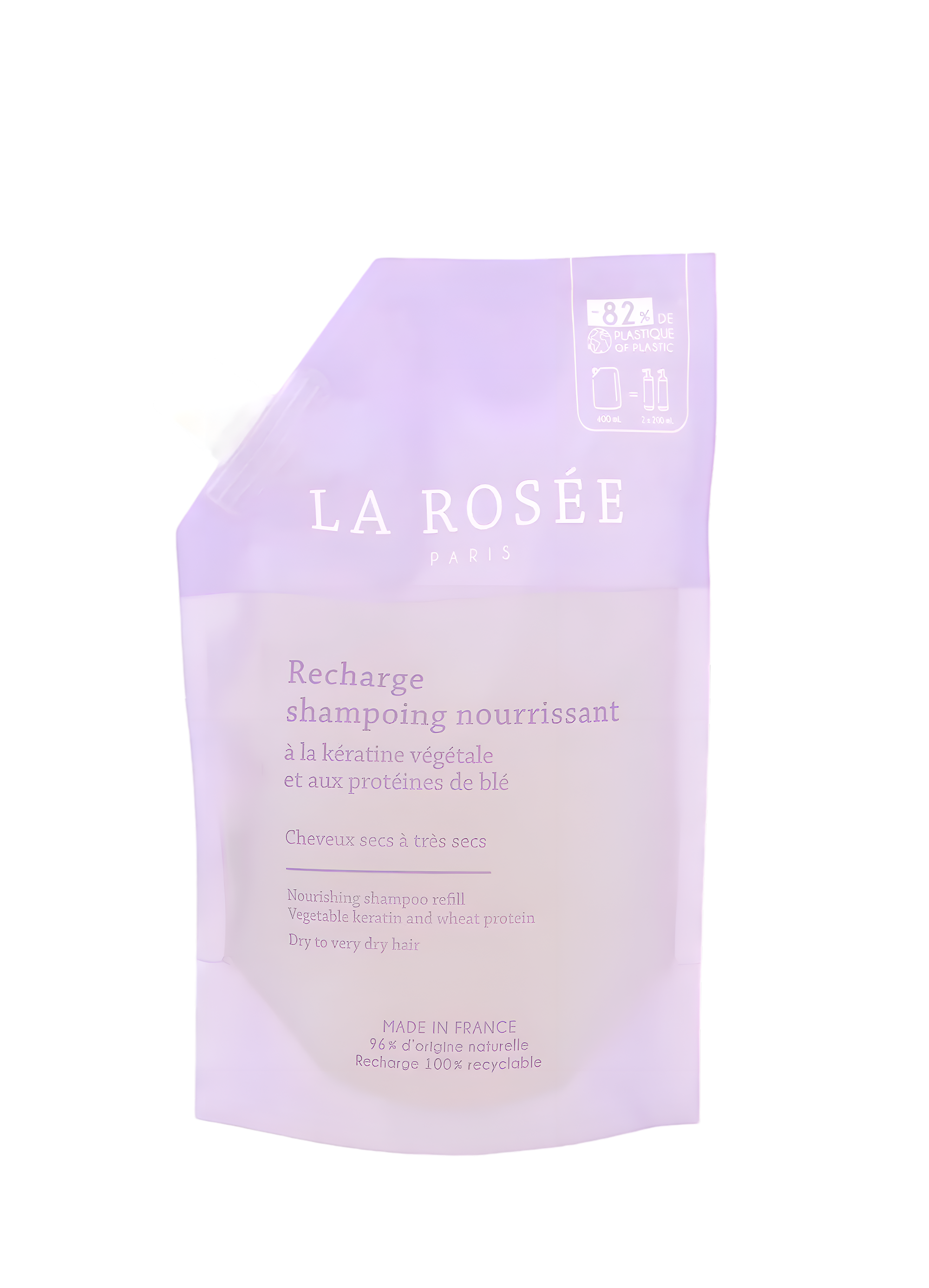La Rosée – Nourishing Shampoo Refill with Plant Keratin and Wheat Proteins 400 ML