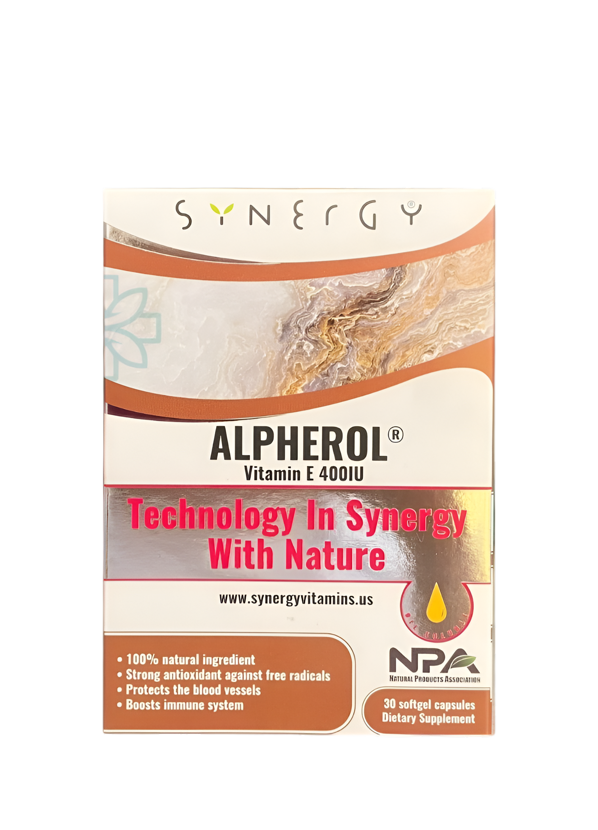 Synergy – Alpherol Vitamin E 400 IU x30 Caps