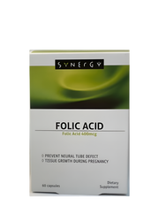 Synergy – Folic Acid 400 MCg x 60 Caps