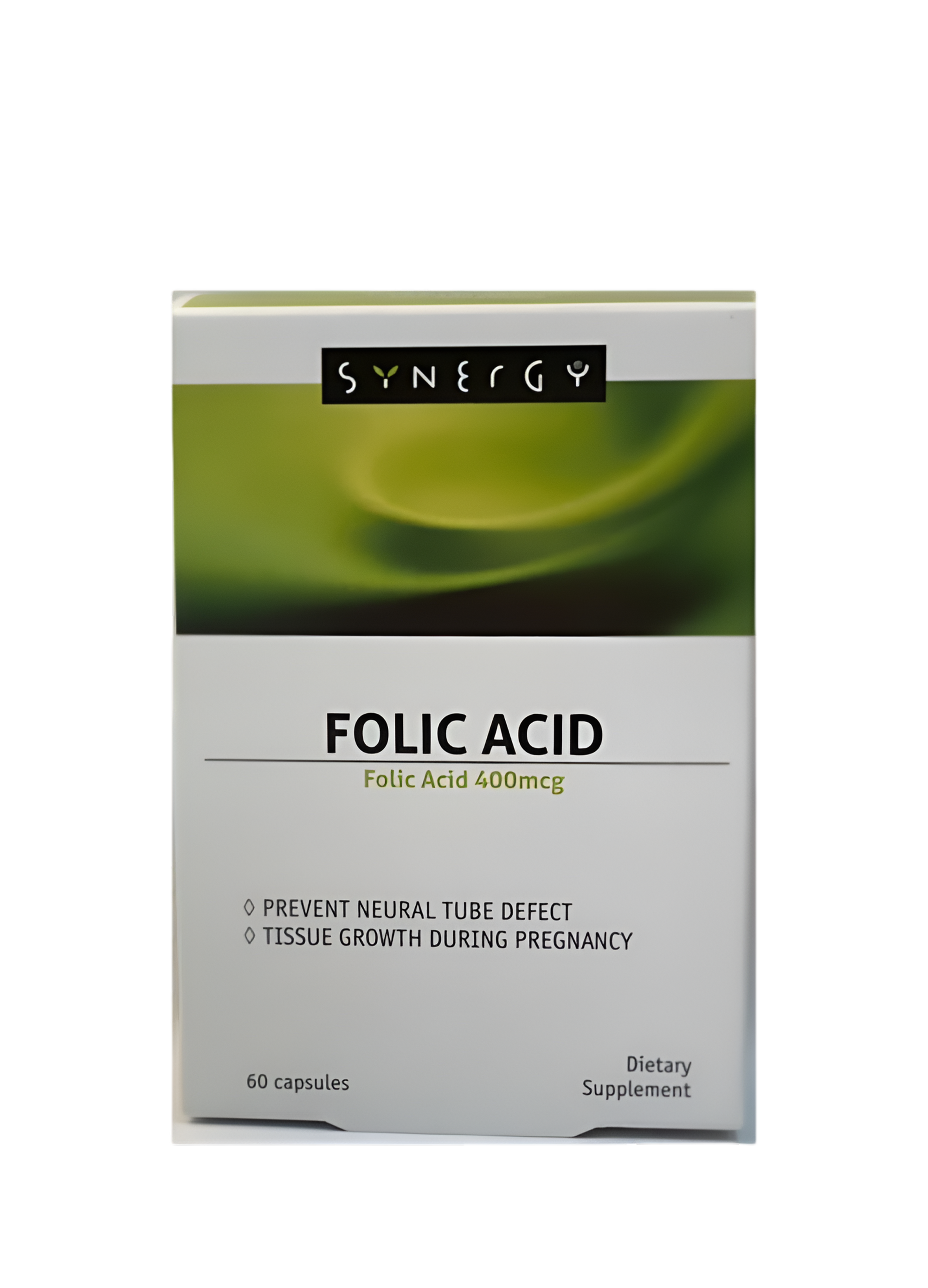 Synergy – Folic Acid 400 MCg x 60 Caps