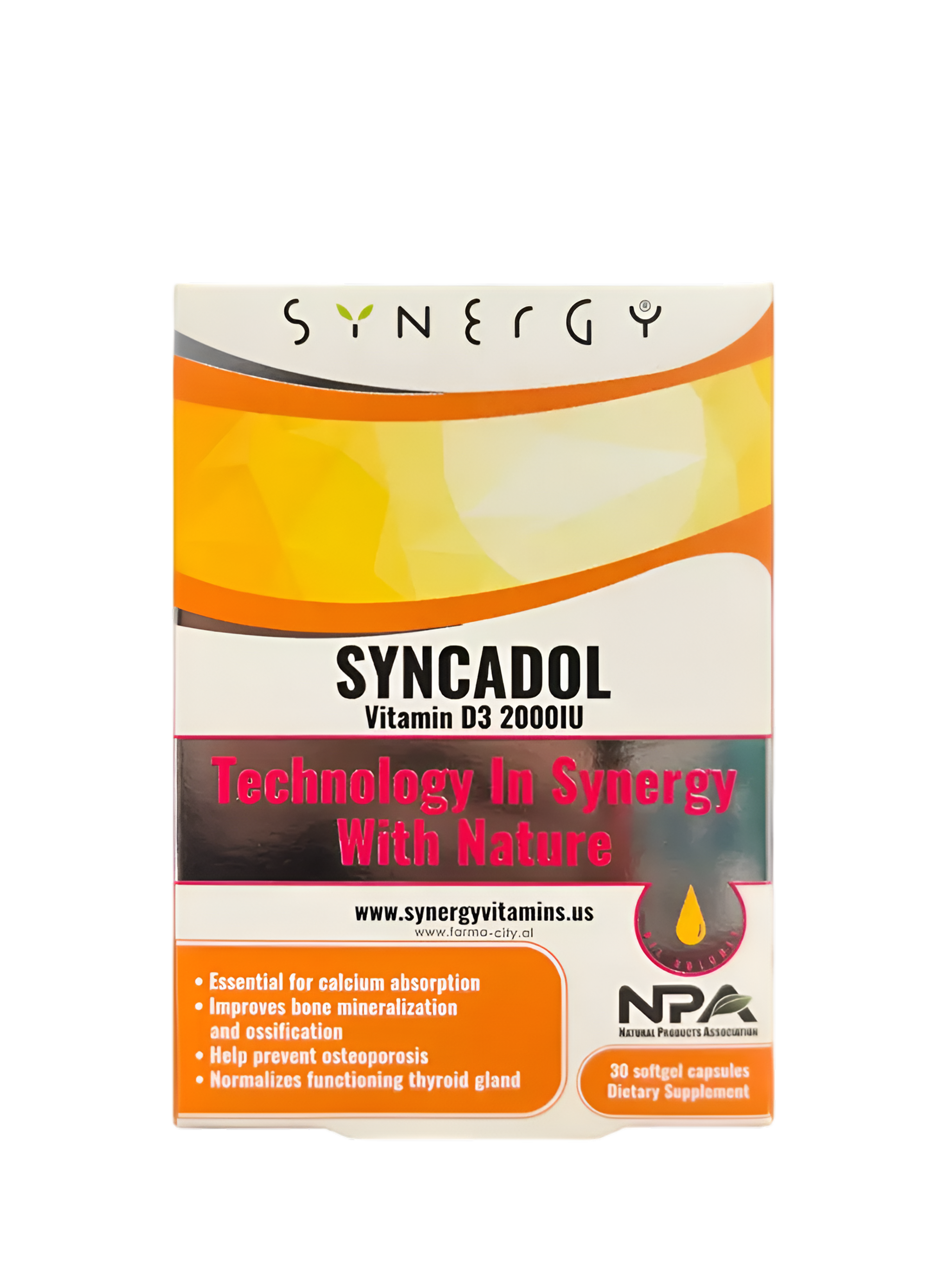 Synergy – Vitamin D3 2000 IU 30 Softgel Capsules