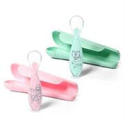 BabyOno – Lugë silikoni me kapak për bebe 6m+