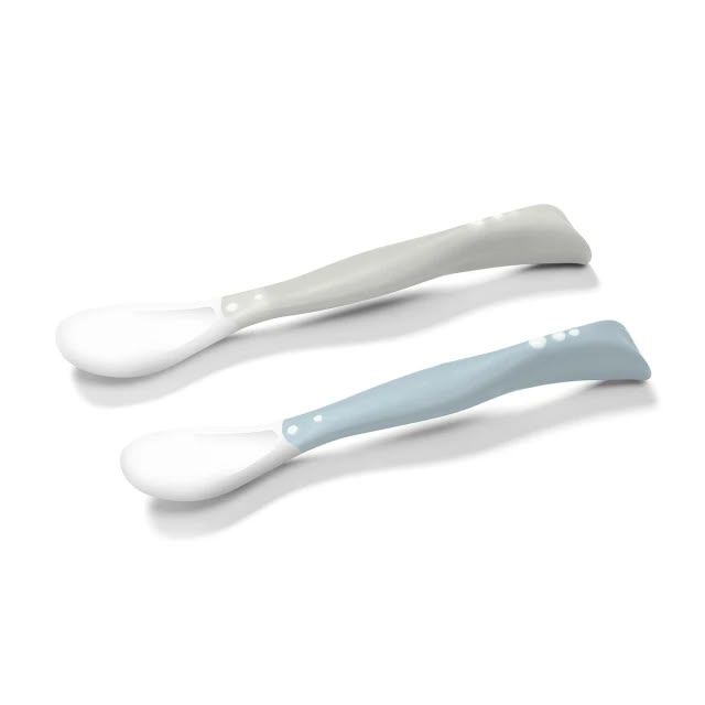 BabyOno – Set me 2 lugë silikoni fleksibël