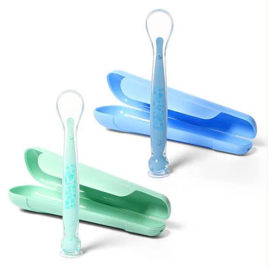 BabyOno – Lugë silikoni me kapak për bebe 6m+