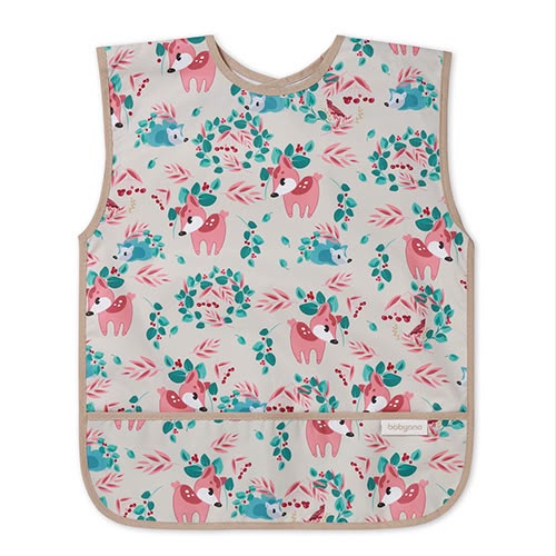 Gushore pa mëngë BabyOno – Apron Bear, Rose, Forest & Rainbow
