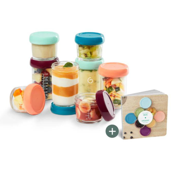 Babymoov GLASS BABYBOLS MULTISET 4PC X 100ML + 4PC X 220ML + LIBER GATIMESH