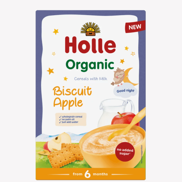 Holle – ORGANIC MILK PORRIDGE BISCUIT- APPLE 250G