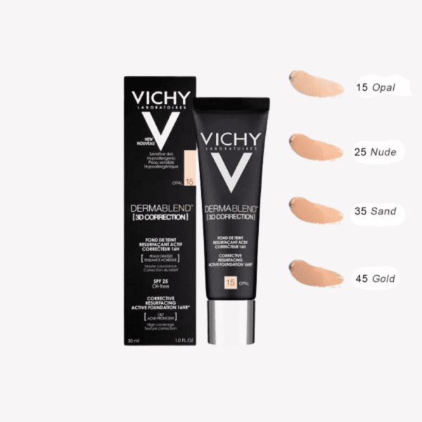 Vichy Dermablend 3D Correction  Make-up Oil-free SPF 25 Opal-15, Nude-25, Sand-35, Gold-45 30ml