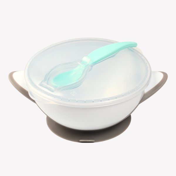 Babyono PURPLE Suction bowl with spoon 1063/02