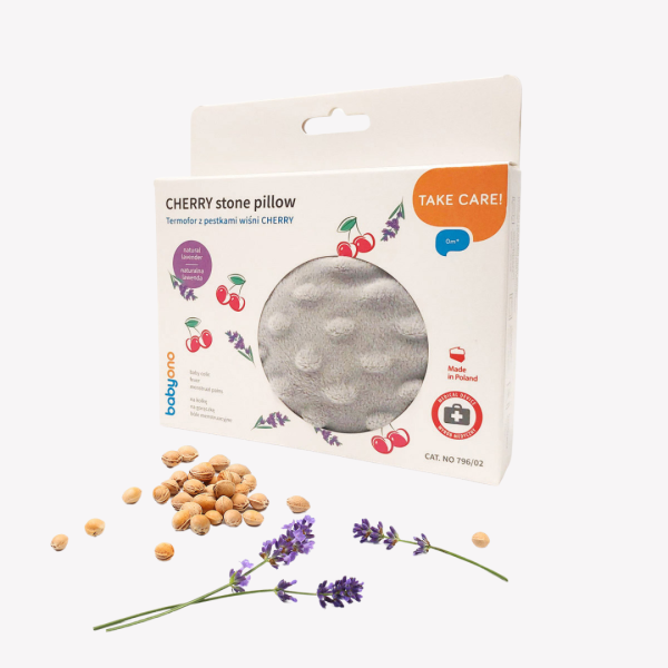 Babyono CHERRY stone pillow GREY 796/02