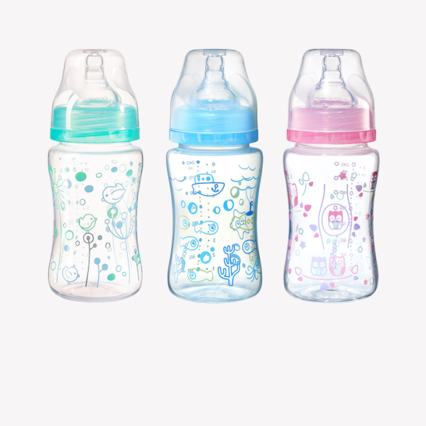 Babyono  Anti-colic wide neck plastic bottle, 240 ml 403