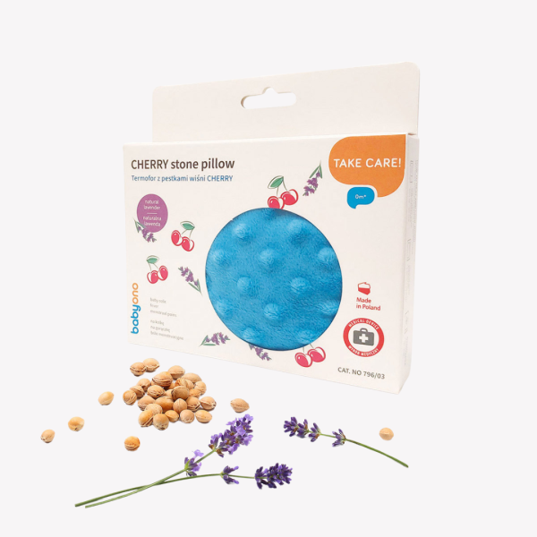 Babyono CHERRY stone pillow BLUE 796/03