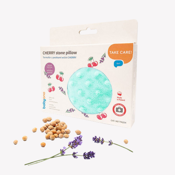 Babyono CHERRY stone pillow MINT 796/04