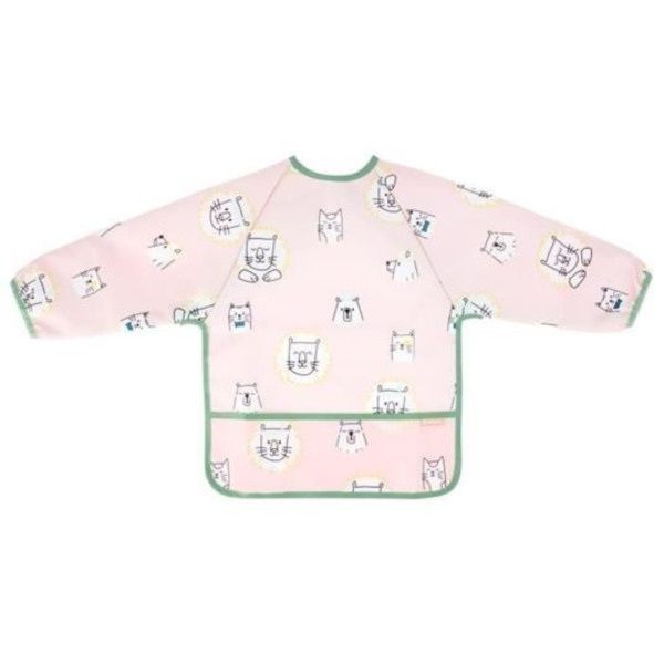 Badabulle Long sleeves bib pink – gushore