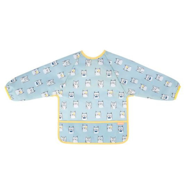 Badabulle Long sleeves bib blue – gushore