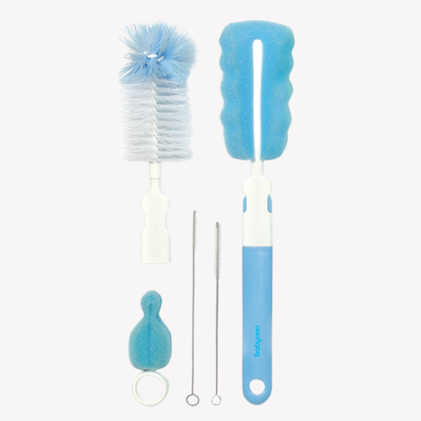 Babyono Set of Furce/sfyngjer per biberon dhe kokat e biberonit BLUE 735/01