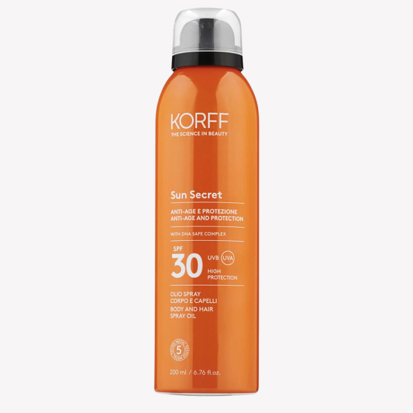 KORFF SUN SECRET DRY SUN OIL SPRAY FOR BODY AND HAIR SPF30